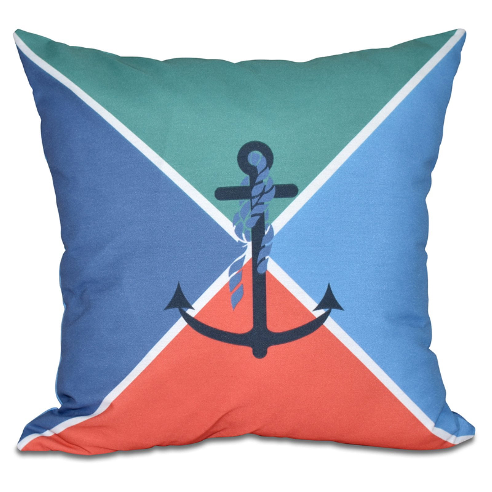 Simply Daisy 16" x 16" Anchor Flag Geometric Print Pillow