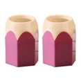 thumbnail image 2 of LShunze 2 Pcs Pen Holders Pencil Storage Organizer Cute Desktop Pen Cup Colorful Vase Pencil Pot Cartoon Stationery Rack Classroom Home Office Supplies Desktop Decor, 2 of 8