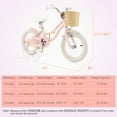 thumbnail image 3 of Prorider 14" Kid's Bike with Training Wheels Adjustable Handlebar Seat Handbrake Pink, 3 of 10
