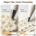 thumbnail image 5 of Cake Decorating Icing Piping Tip Set, 10PCS Large Decorating Tips Stainless Steel with20 Disposable Pastry Bags, 5 of 6