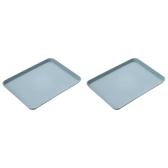Plastic Cafeteria Trays,Lunch Trays,2 Pcs Thicken Plastic Cafeteria Trays Fast Food Serving Tray Bulk Rectangular Serving Trays Restaurant Lunch For Kitchen Hotel Dinner Party(A 1)