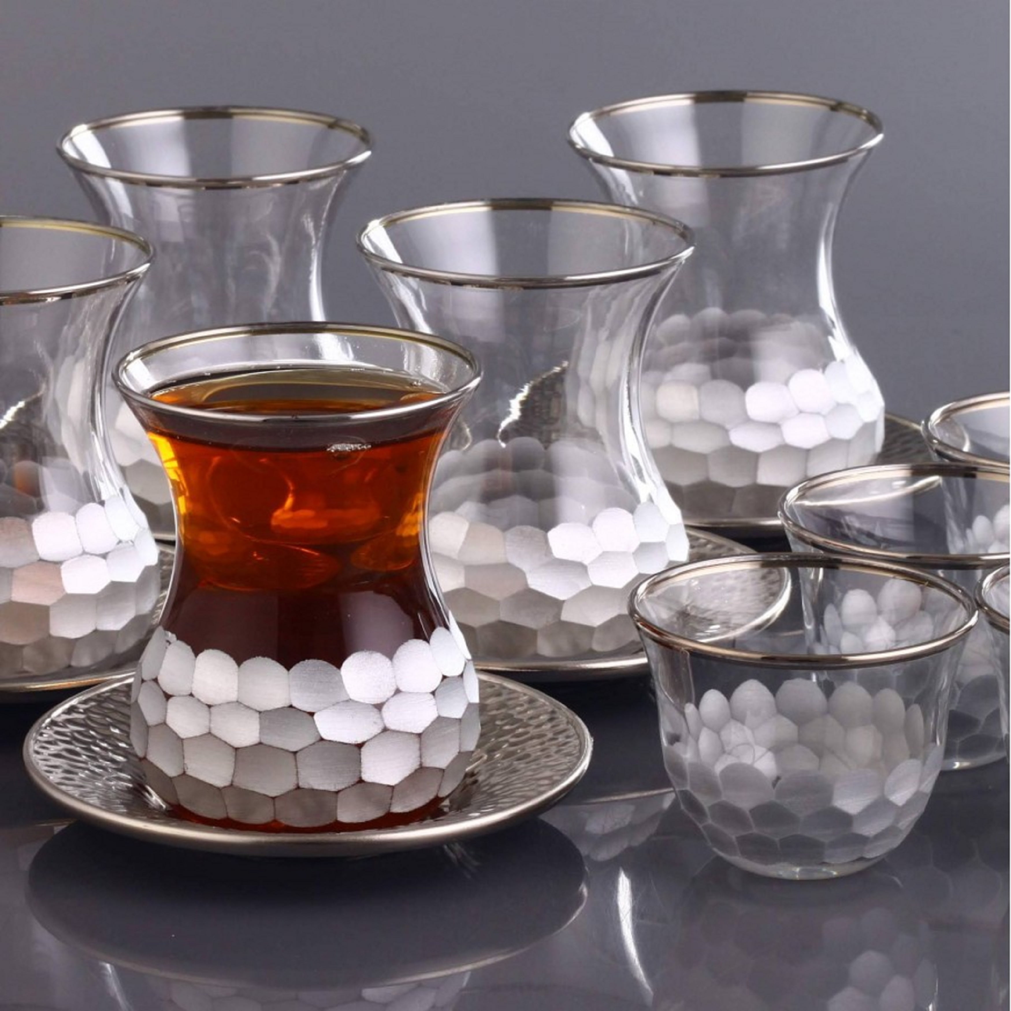 6 Ounces Double Wall Glass Turkish Tea Cups Set of 2/tea Cups Set/gift Set  / Ramadan / Eid 