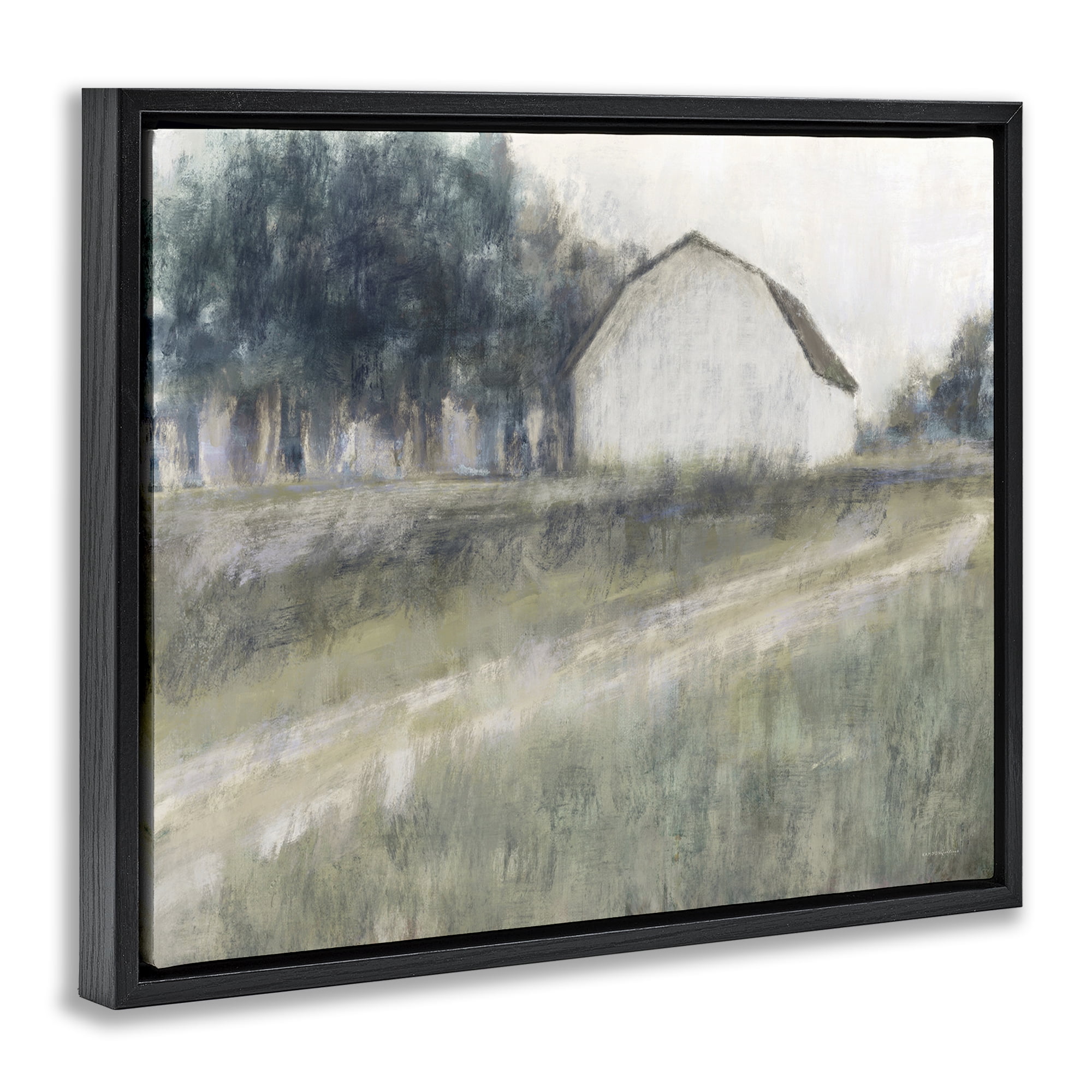 Stupell Industries Another Path Abstraction Black Framed Floater Canvas Wall Art, design by Kamdon Kreations