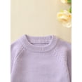 thumbnail image 5 of Bslissey Baby Girls Casual Sweater Romper 3M 6M 12M 18M 24M Long Sleeve Floral Embroidery Knit Jumpsuit Newborn Infant Cute Bodysuit Knitwear Daily Clothes, 5 of 8