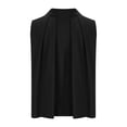 thumbnail image 6 of CHGBMOK Women Linen Tank Tops Crew Neck Ruched Sleeveless Tank Shirt Spring Summer Solid Loose Fit Casual Tops, 6 of 8