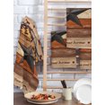 thumbnail image 2 of Texas Star Vintage Kitchen Dish Towels for Drying Dishes Set of 3, Berry Burnt Orange Brown Wooden Waffle Weave Microfiber Hand Tea Bathroom Towels Quick Dry & Absorbent Towel 15.7x23.6, 2 of 7
