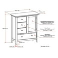 thumbnail image 5 of Atlin Designs Solid Wood Rustic Natural Aged Brown Storage Cabinet Rectangular 39" Unassembled, 5 of 5