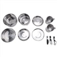 thumbnail image 3 of Camping Cookware Set,Stainless Steel Camping Pot, Portable Outdoor Tableware Set, Foldable and Stackable Pot Set, 3 of 8