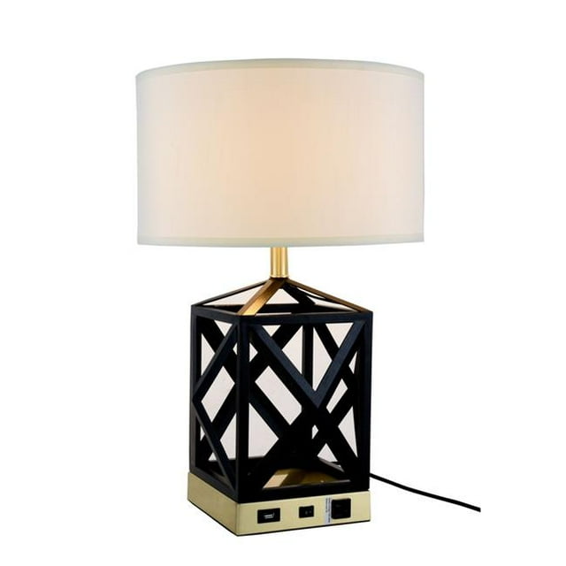 Elegant Decor TL3009 One Light Table Lamp, Black