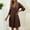 Brown, variant on Shift Dresses for Women V Neck 3/4 Sleeve Loose Office Work Casual Dress 2026 Army Green L