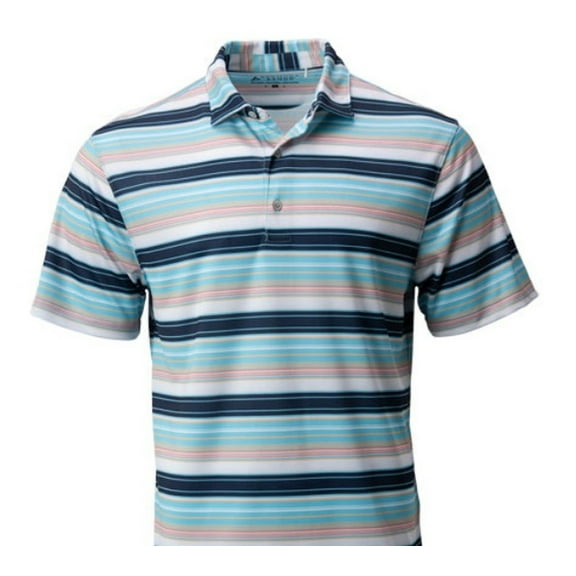 Bermuda Sands Short Sleeve Polo Shirt (Joey, Amalfi Blue, Large) Golf NEW