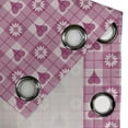 thumbnail image 5 of Ambesonne Abstract Grommet Curtain, Heart and Flowers Petals, 50" x 54", Pale Pink and Magenta, 5 of 6