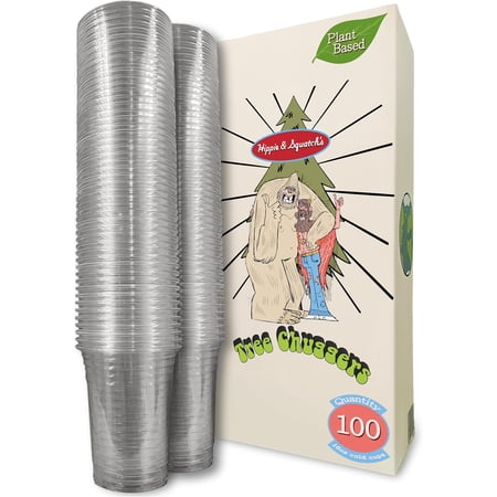 Plant-based disposable transparent cups-16 ounces-made from natural corn starch material-durable plastic alternative cups suitable for juices, smoothies, cold drinks, and events-100-pack