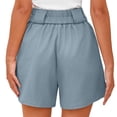 thumbnail image 4 of Seductiva Shorts for Women Womens Waist Summer High Shorts Cotton Waist Casual Women Shorts Elastic and Solid Women's Shorts Summer Shorts for Women, 4 of 5