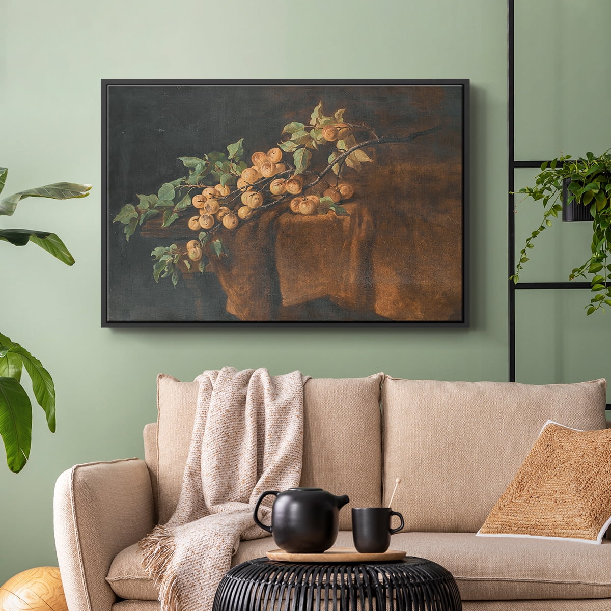 Vintage Botanical Print-LXXIII By Wexford Home Framed in Black Wood Gallery Wrapped Canvas 17 in. x 25 in.