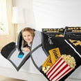 thumbnail image 4 of Manfei Popcorn Cinema Bedding Comforter Set,Moive Night Twin Comforter Sets,Vintage Filmstrip Bedding Set For Kids,Ultra Soft Home Decor Reversible,2pcs, 4 of 8