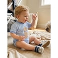 thumbnail image 5 of Cenuakty Baby Boy Summer Romper Loose Fit Casual Stylish Puppy Embroidered Plaid Crew Neck Short Sleeve Jumpsuit, 5 of 9