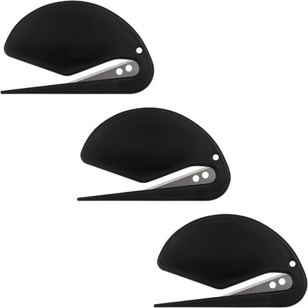 FACEGA 3 Pack Letter Opener Envelope Slitter Set,Black