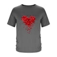 thumbnail image 3 of PNTUTB Men's Valentine's Day Fashion Heart Print Crew Neck Short Sleeve Pullover Casual Loose Comfort Tops, 3 of 5