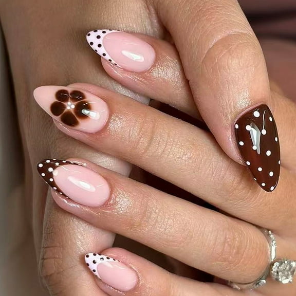 Christmas Party Press On Nails 24Pcs French Styles Glitters Autumn Winter Art NoGlue Needed Long False Nails