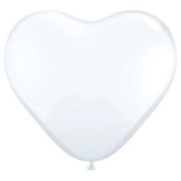 LOONBALLOON Hearts Balloons, 11" HEARTS - WHITE