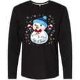 thumbnail image 3 of Inktastic Holiday Snowman Long Sleeve T-Shirt, 3 of 5