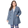 thumbnail image 1 of Abrigo Agnes Orinda Cruzado SolaMuesTalGrande Azul T 3XL, 1 of 6