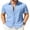 Clear Blue, variant on COOFANDY Mens Button Down Short Sleeve Shirt Linen Summer Shirts Beach Vacation