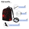 thumbnail image 3 of Disketp Red Spider print Canvas Backpack Lightweight Travel Daypack Student Rucksack Laptop Backpack-Small, 3 of 5