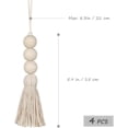 thumbnail image 3 of cuentas de madera con borlas para colgar en la pared, estilo rústico, de algodón, para rezar, para armario, porche, 3 of 5