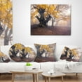 thumbnail image 4 of Designart Dark Tree with Yellow Leaves - Landscape Photography Throw Pillow - 12x20, 4 of 5