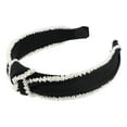 thumbnail image 7 of Unique Bargains 1 Pc Bling Pearl Knotted Headband Hairband for Women White 1.18 Inch Wide, 7 of 7
