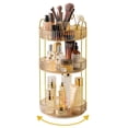 thumbnail image 1 of Organizador de maquillaje Asayuee 360, giratorio, 3 niveles, ABS dorado, 1 of 5