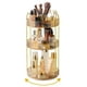 thumbnail image 1 of Organizador de maquillaje Asayuee 360, giratorio, 3 niveles, ABS dorado, 1 of 5