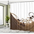 thumbnail image 4 of Ambesonne Spring Shower Curtain, Delicate Branches Floral Art, 69"Wx75"L, Pale Caramel, 4 of 4
