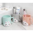 thumbnail image 5 of Paquete de 3 tazas de cepillo de dientes con diseño de conejito, tazas de baño irrompibles, tazas de baño de conejito de Pascua, sin BPA, tazas multicolores para beber, tazas de cepillo de dientes pa JAMW Sencillez, 5 of 5