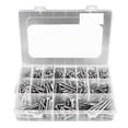 thumbnail image 1 of Self Tapping Screws Assortment, Fastener 16 Types Flat Head Cross Screw Set 450Pcs Stainless Steel Clear Thread Multipurpose  for Fixing, 1 of 7