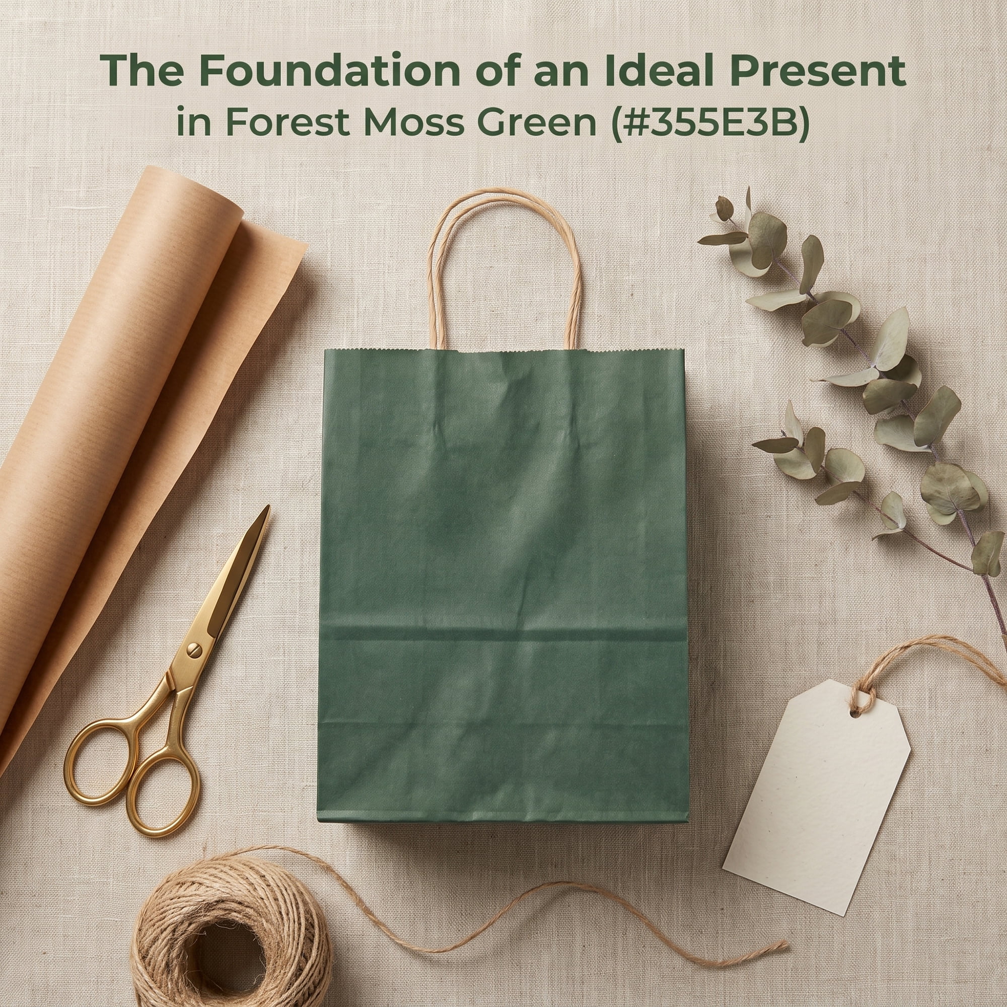 Unique Bargains 10Pcs Heavyweight Premium Gift Bags with Handles Green 5.9" x 3.1" x 8.3"