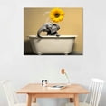 thumbnail image 2 of Shiartex Canvas Wall Art Picture 20x16in for Living Room Bedroom Canvas Print Elephant In The Bathtub 20x16in, 2 of 3