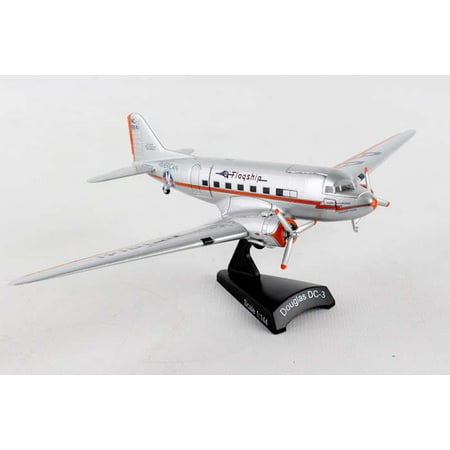 Airplane Scale Drawings - Diecast Metal Airplane w/ Stand - American DC-3 Flagship Tulsa 1/144 Scale Plane
