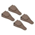 thumbnail image 1 of Unique Bargains 4.5'x2.6' PU Leather Embroidery Scissors Sheath Protective Cover, Dark Brown 4 Pack, 1 of 7