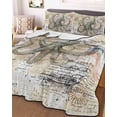 thumbnail image 3 of Quilts Full Size, Coastal Octopus Soft Comforter Bedding Set for Bed, Vintage Nautical Summer Beach Starfish Lightweight Quilted Bedspread with Pillow Cover(2 Pieces) for All Season, 78x90 Inch, 3 of 6