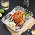 thumbnail image 2 of LEFU for Stainless Steel Baking Pan with Cooling Rack Set - Multi-Size Roasting Tray for Oven Kitchen BBQ Cake Cookies Vegetables - Rust-Proof Dishwasher Safe Bakeware (40x30x5cm), 2 of 10