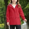 thumbnail image 2 of GXWEA Girls Jacket Raincoat For Boys Girl Winter Coats Heavyweight Hooded Jacket Kid Snow Outwear 11-12 Years, 2 of 7