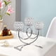 thumbnail image 3 of Candelabros de Cristal Candelabros Soporte de Luz de Té Puente de Arco 3 Brazos Candelabro de Cristal para La Cena Decoración de Halloween Inauguració , Plata B-plata Baoblaze Portavelas de cristal, 3 of 7