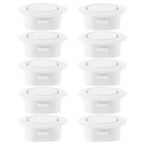 PTOOTP 10Pcs Auto Bumper Plugs White Plastic Car Rear Bumper Plug Prevents Debris Entry Universal Design