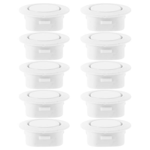 PTOOTP 10Pcs Auto Bumper Plugs White Plastic Car Rear Bumper Plug Prevents Debris Entry Universal Design