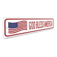 thumbnail image 3 of God Bless America US American Flag Aluminum Metal Decor Sign - 4x18 inches, 3 of 4