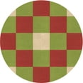 thumbnail image 1 of Ahgly Tapis Rond Lavable en Machine Intérieur Transitionnel Acajou Brun, 5 Pieds Rond, 1 of 7