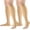 Nude, variant on [2 Pairs] Zipper Compression Socks Open Toe 15-20mmHg for Women Knee High Support Socks for Running Cycling